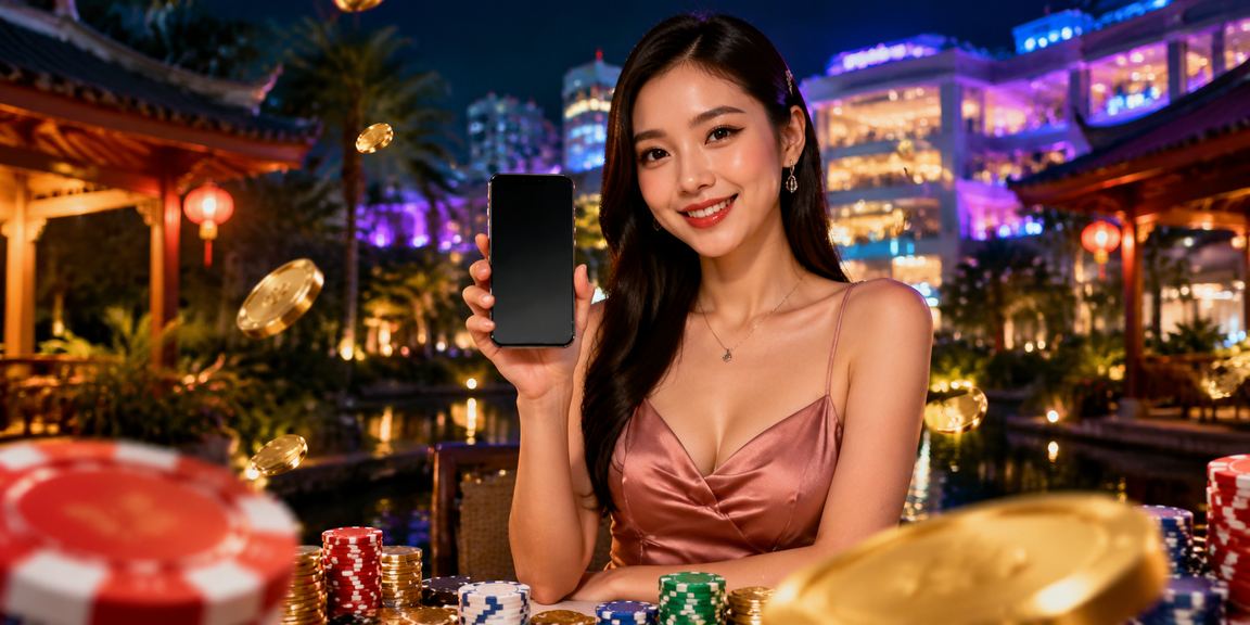 Bảng hiệu neon VIP sáng rực tại Ninh Bình biểu trưng cho trải nghiệm casino cao cấp